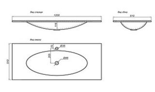 Раковина Elegance El.12.04.D 120см белый